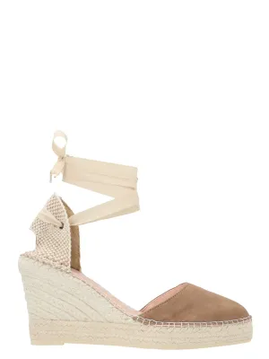 Maneb Wrap-Tie Wedge Espadrilles