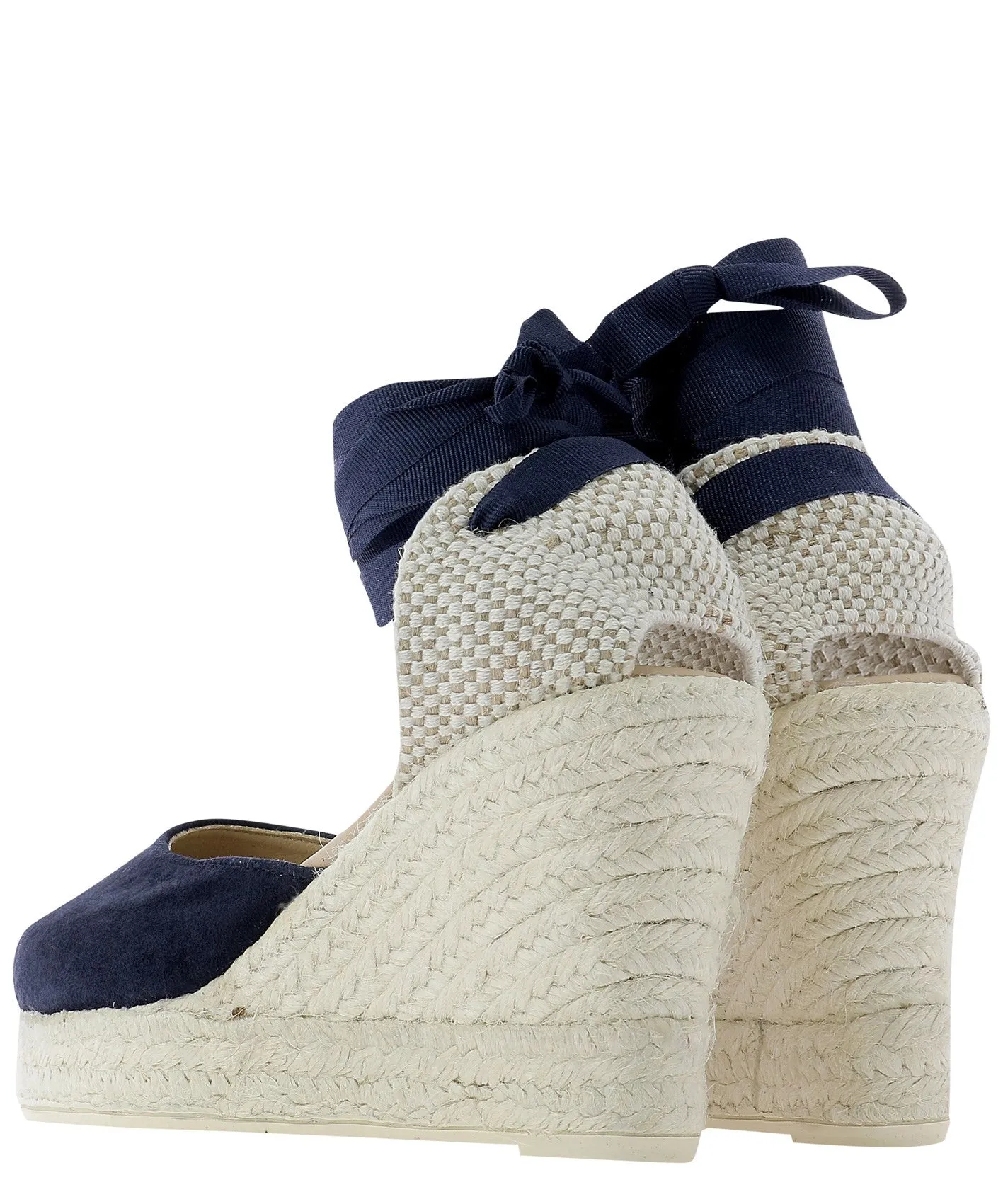 Maneb Wrap-Tie Wedge Espadrilles