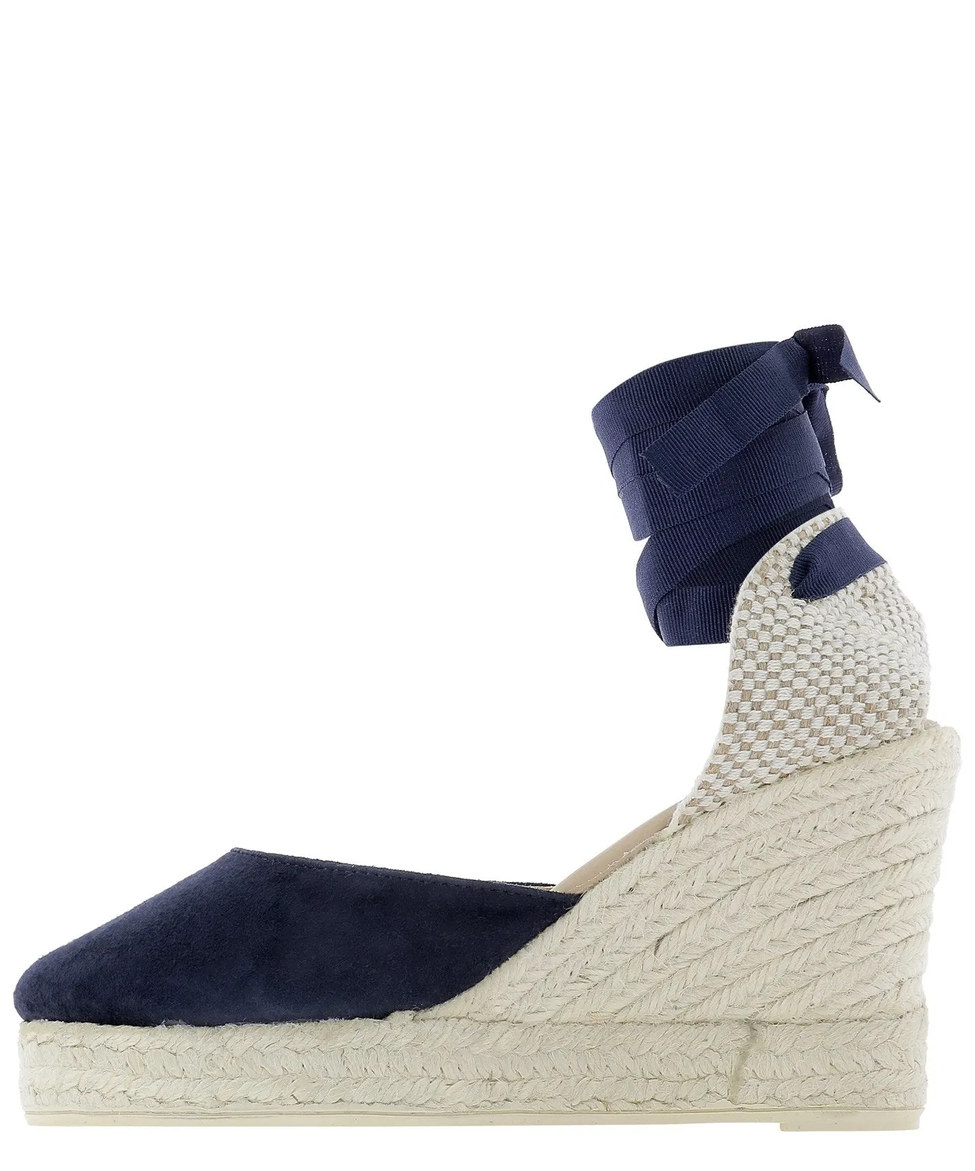 Maneb Wrap-Tie Wedge Espadrilles