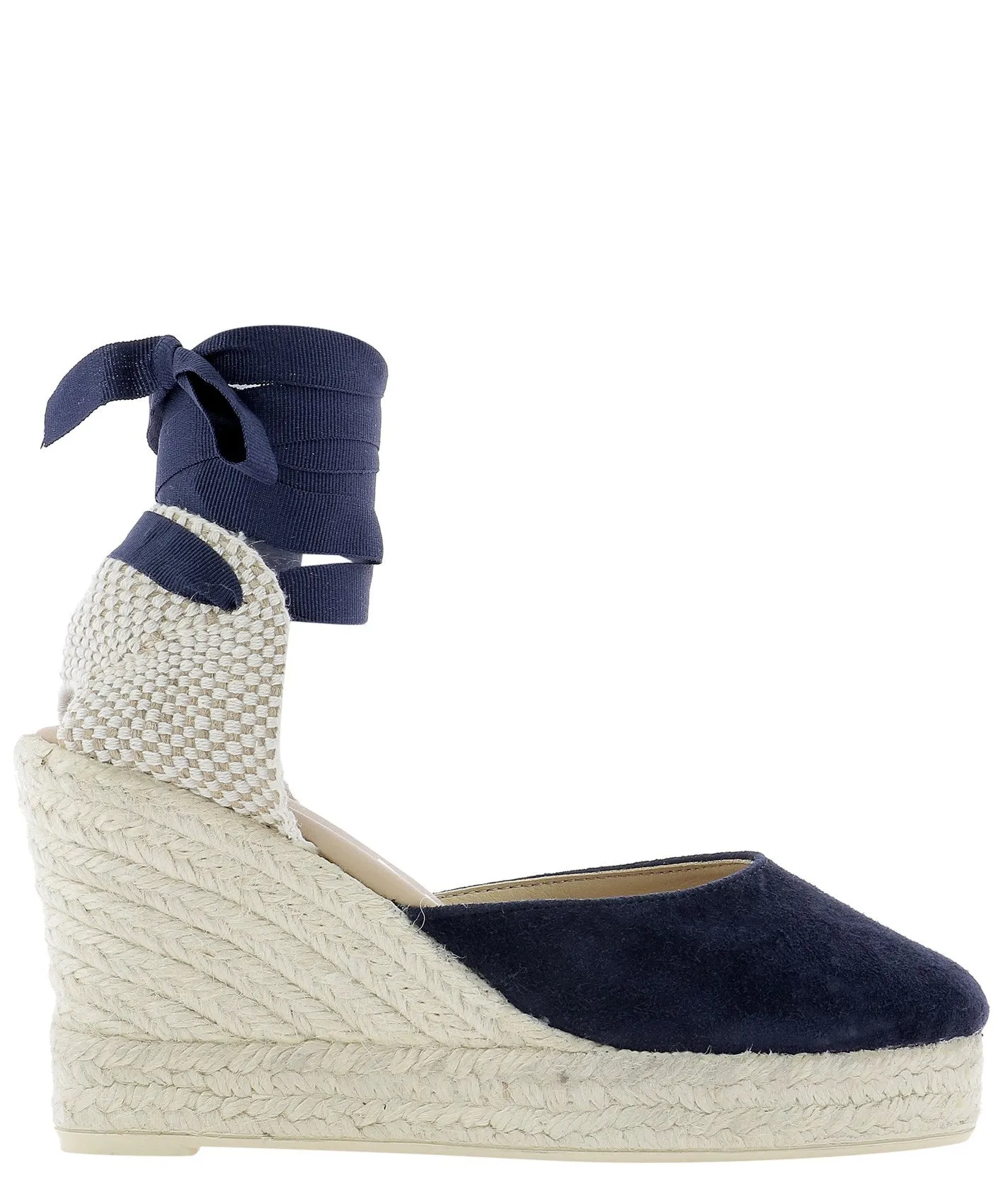 Maneb Wrap-Tie Wedge Espadrilles