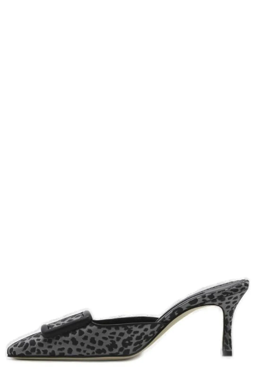 Manolo Blahnik Animal Print Jacquard Mules