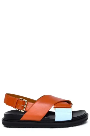 Marni Fussbett Criss-Cross Strap Buckle Sandals