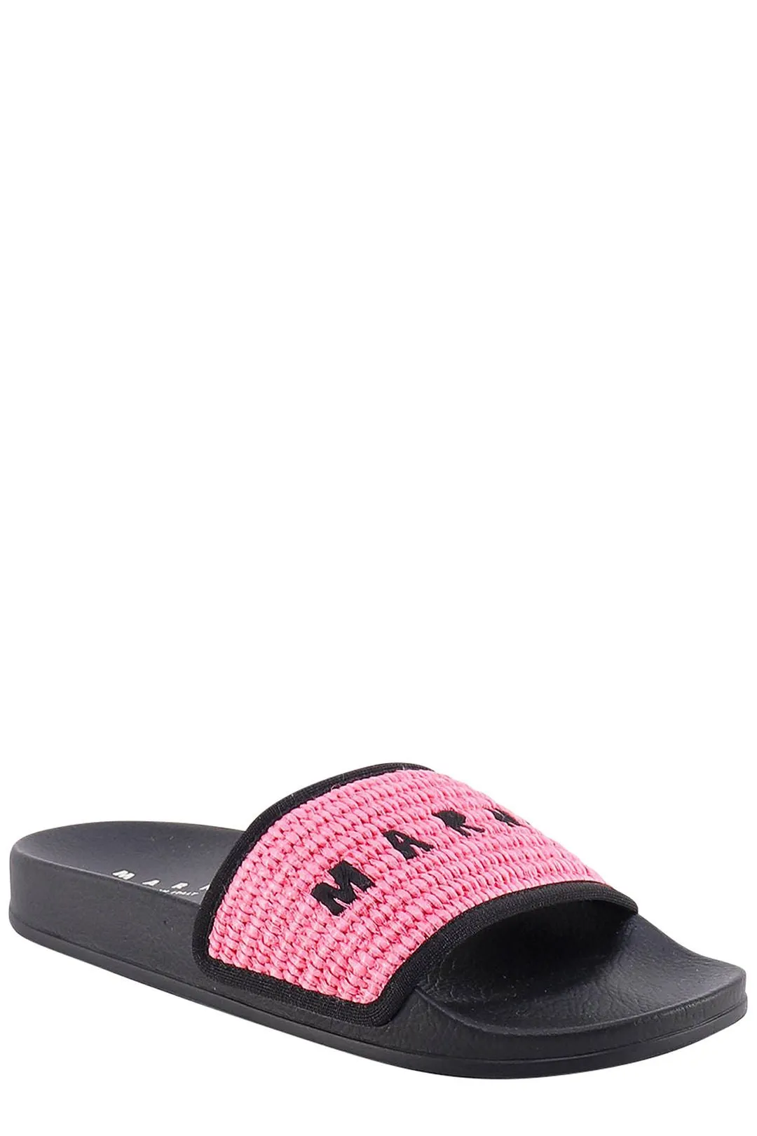 Marni Logo Embroidered Slip-On Slides