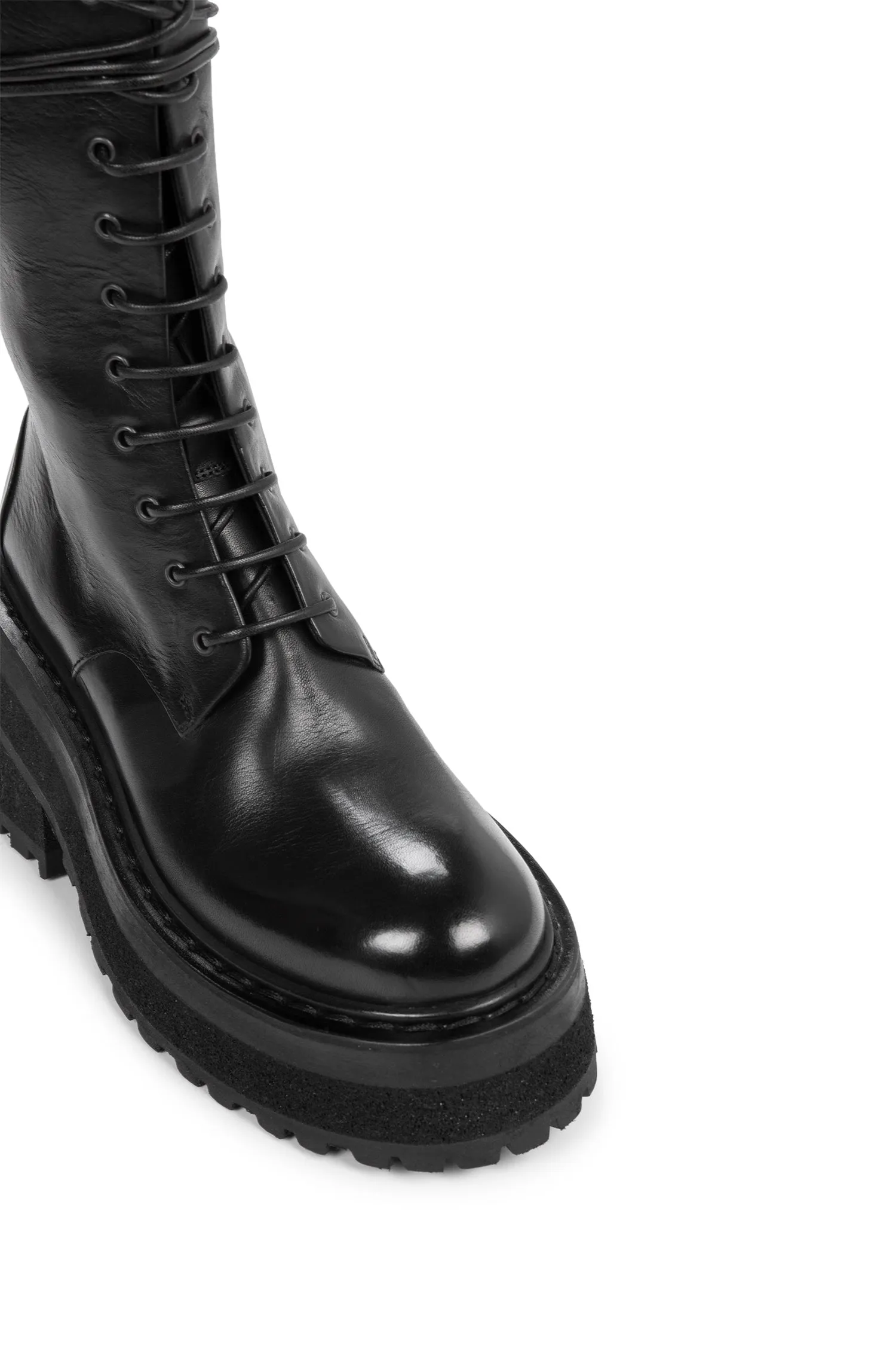 Marsll Block Heel Lace-Up Boots