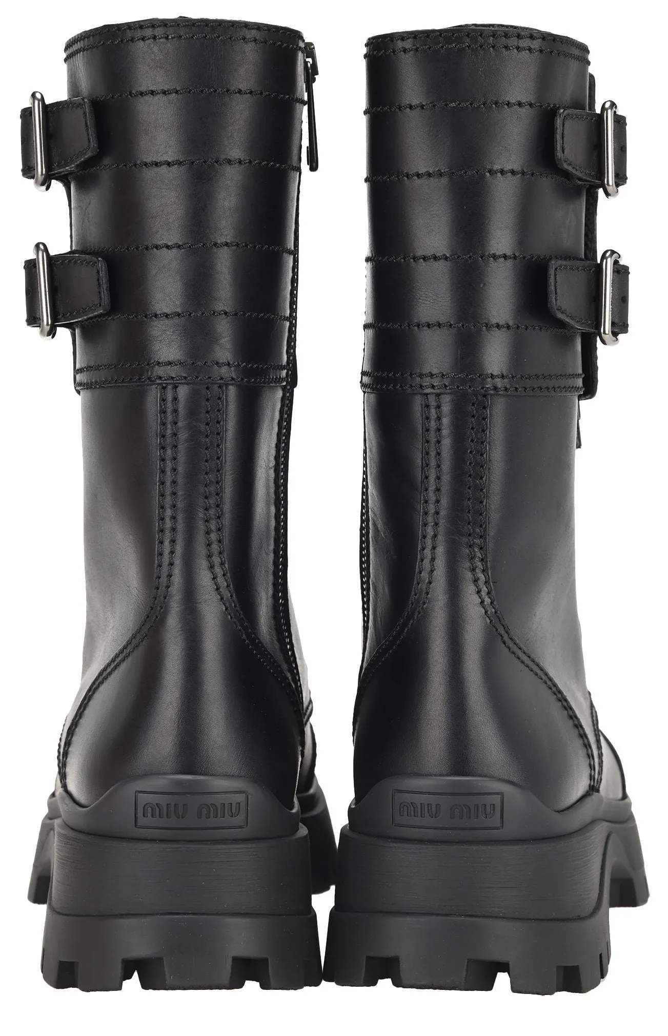 Miu Miu Double Buckle Boots