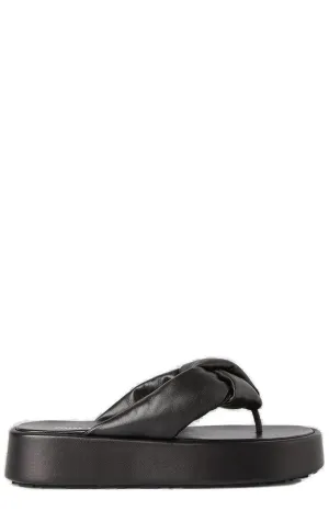 Miu Miu Knotted Platform Thong Sandals