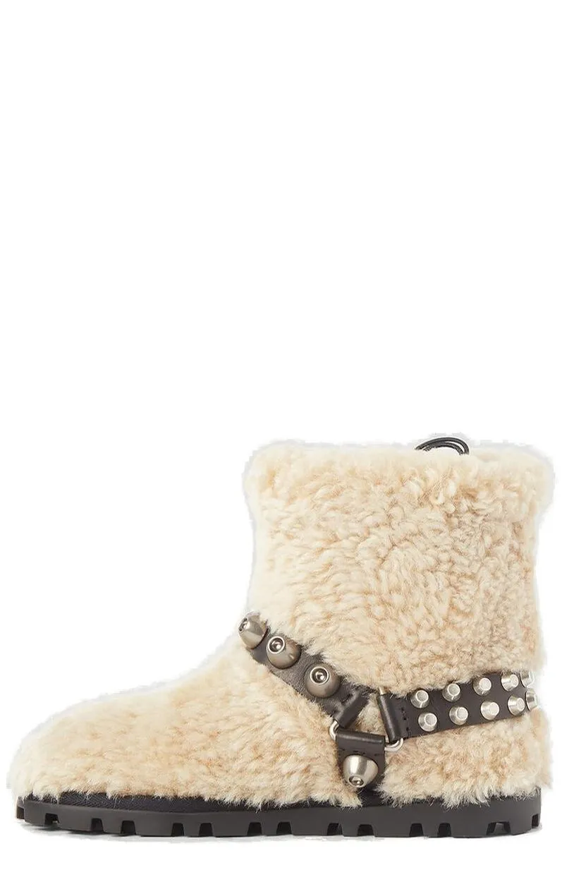 Miu Miu Shearling Stud Boots