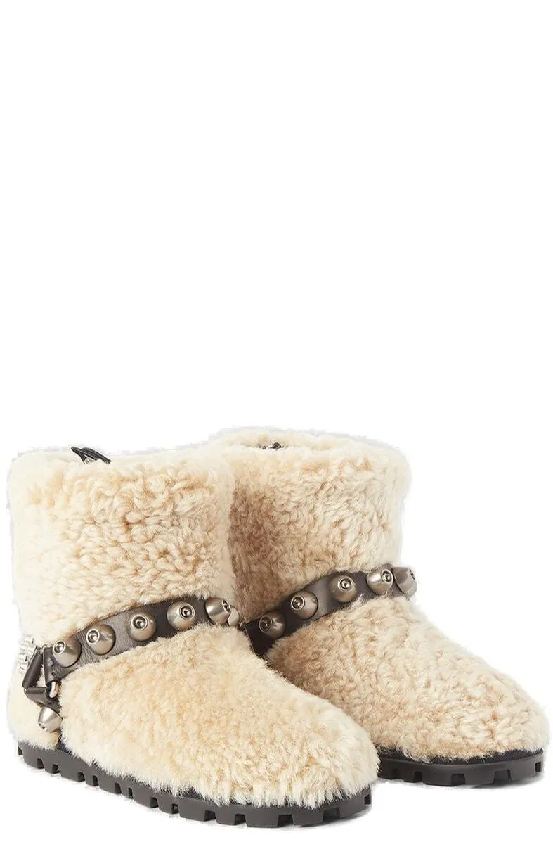 Miu Miu Shearling Stud Boots