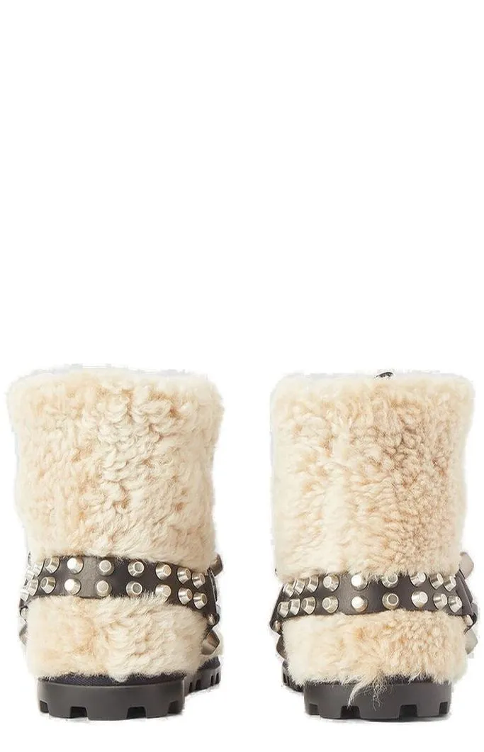Miu Miu Shearling Stud Boots