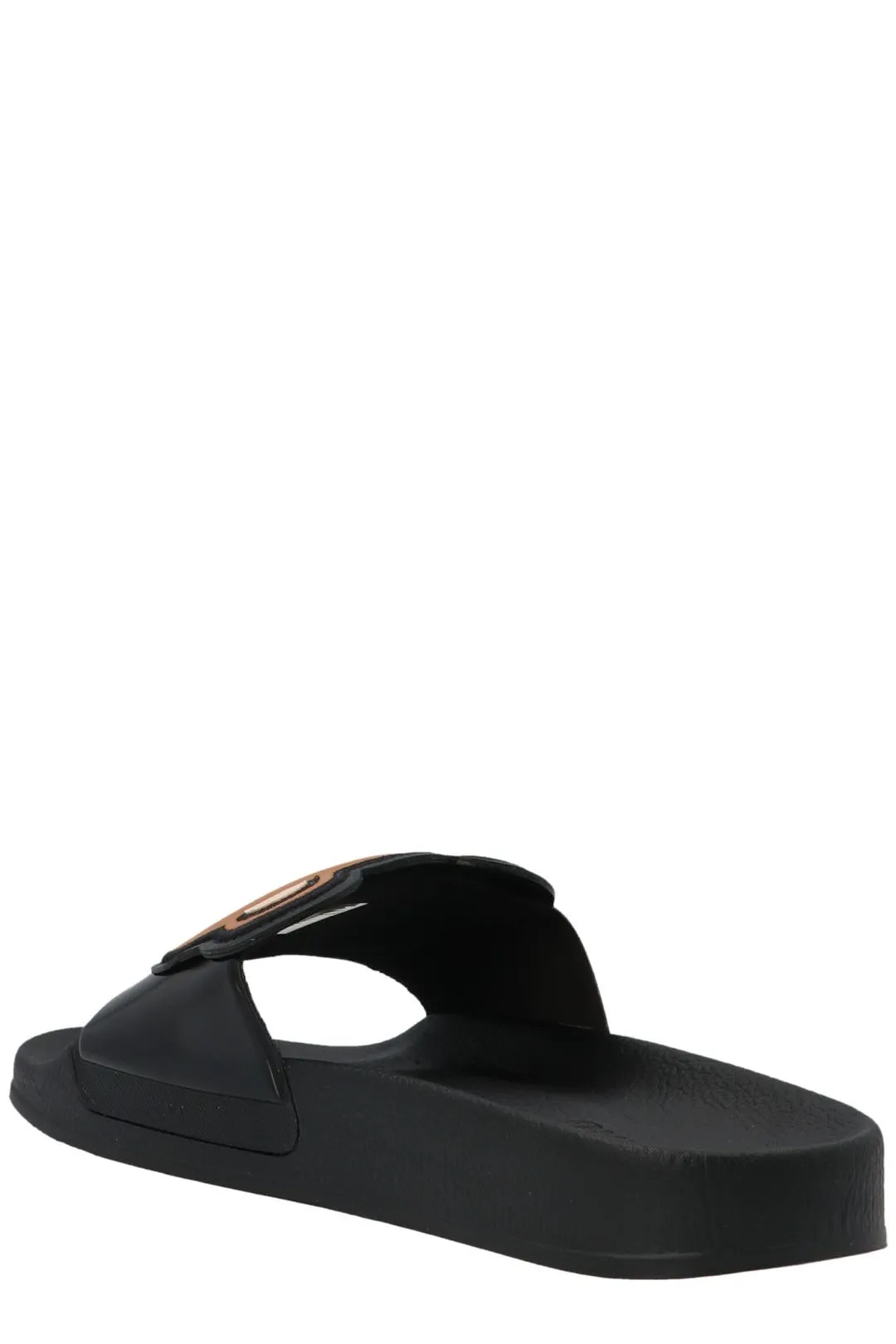 Moschino Logo Debossed Slip-On Sandals