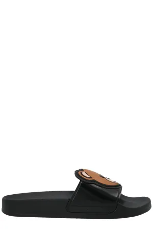 Moschino Logo Debossed Slip-On Sandals
