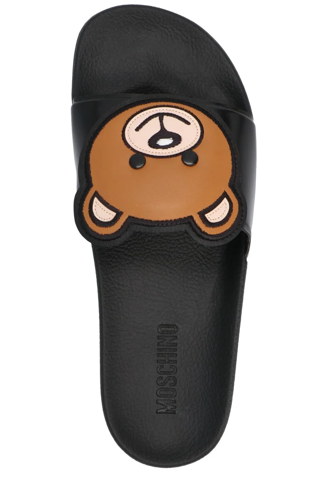 Moschino Logo Debossed Slip-On Sandals