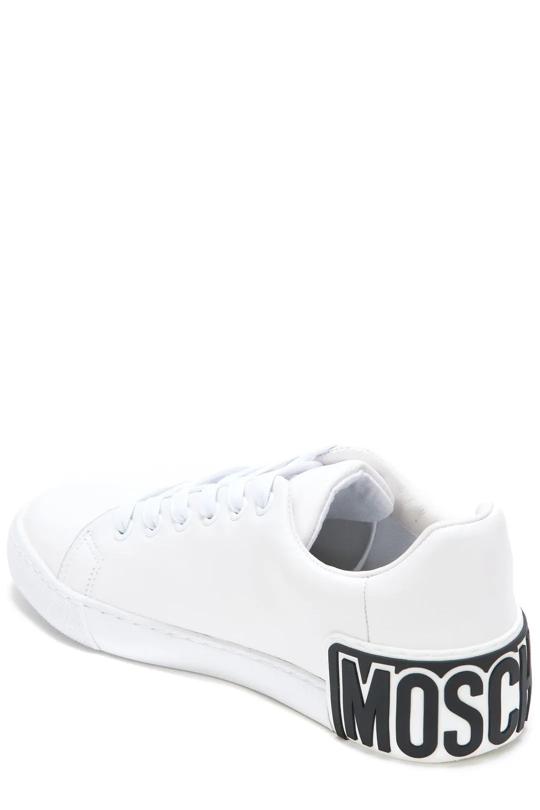 Moschino Logo Embossed Lace-Up Sneakers