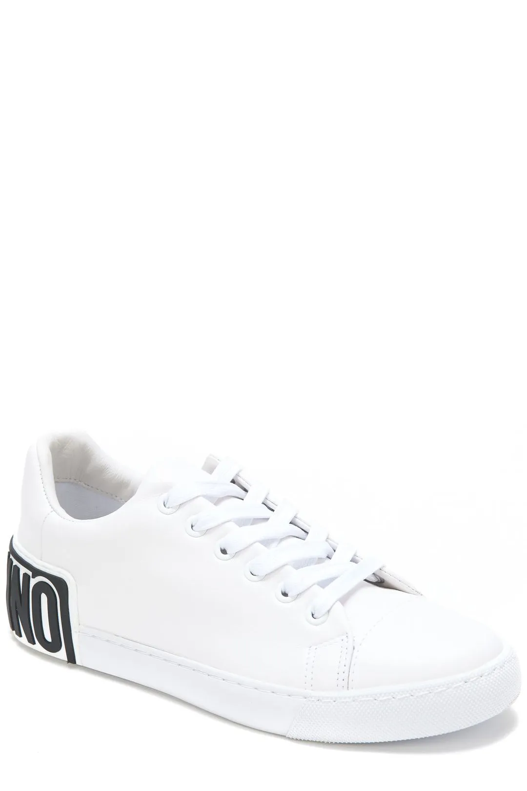 Moschino Logo Embossed Lace-Up Sneakers