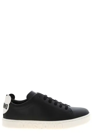 Moschino Logo Embroidered Lace-Up Sneakers
