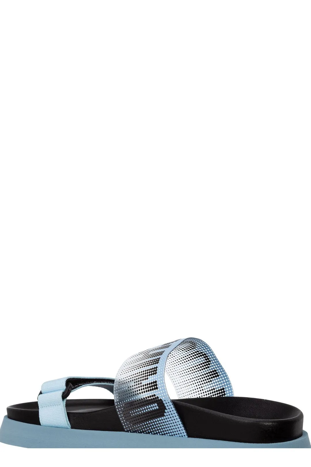 Moschino Logo Mesh-Detail Slip-On Sandals