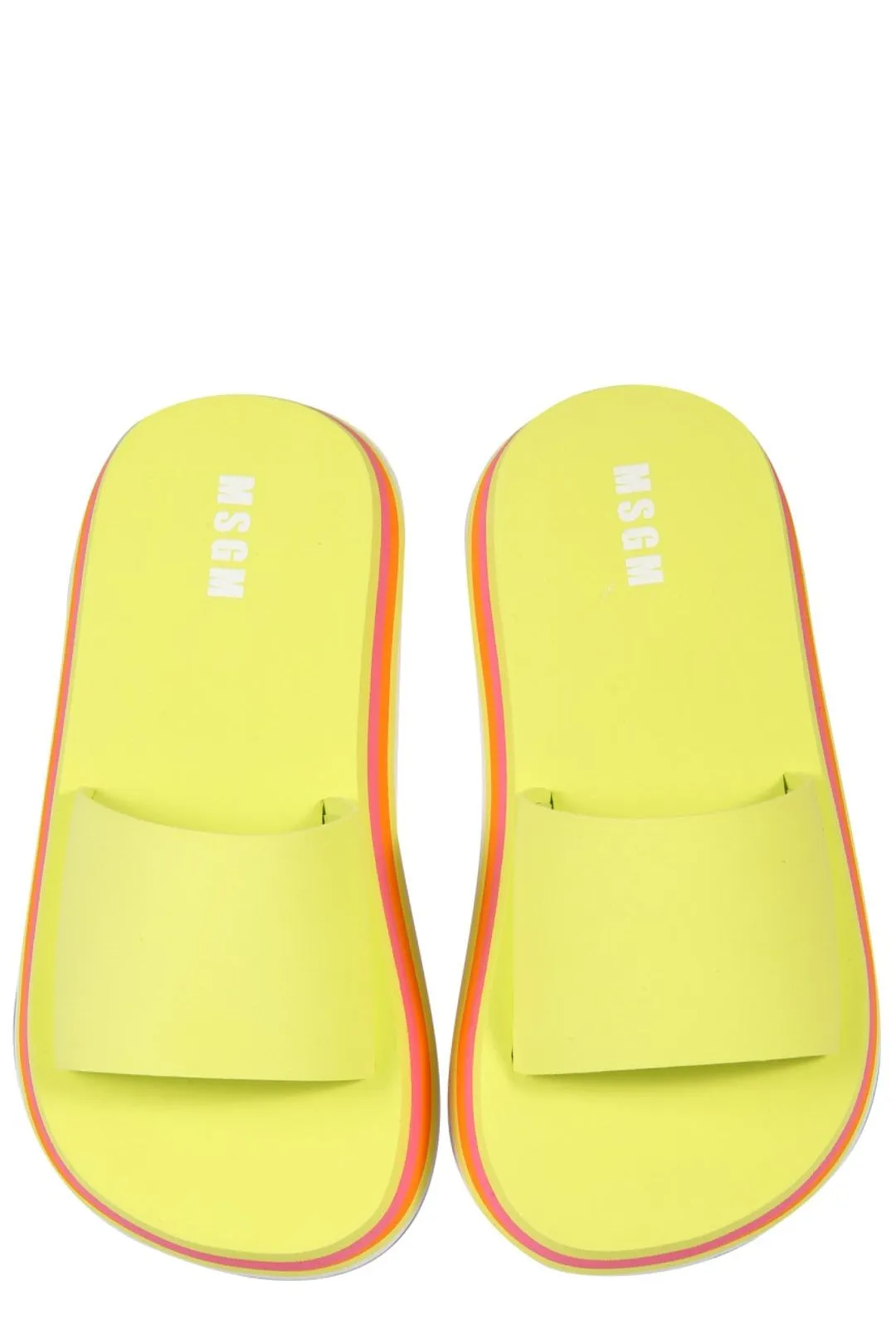MSGM Chunky Color-Block Slip-On Slides