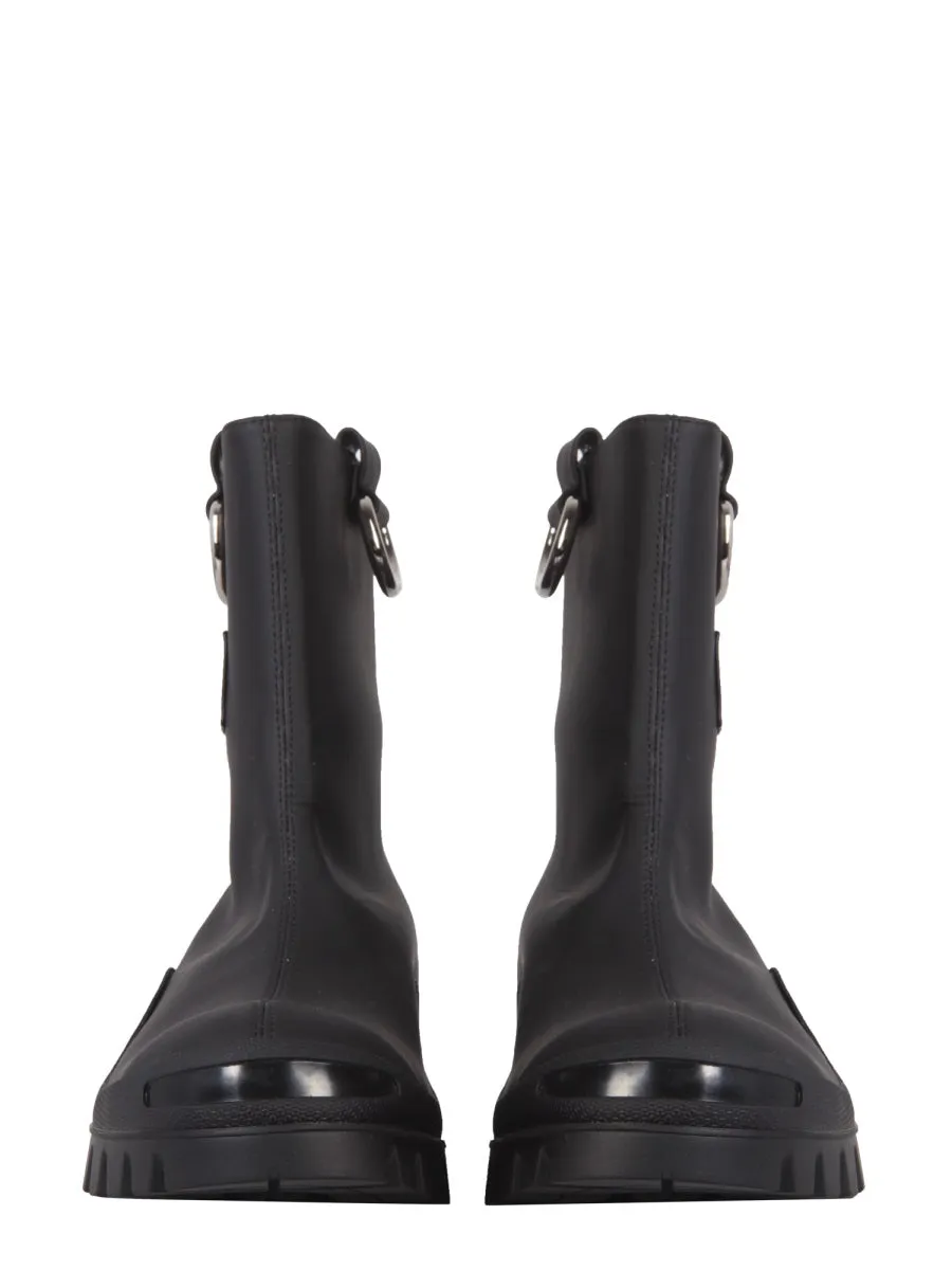 MSGM Logo Embossed Slip-On Ankle Boots