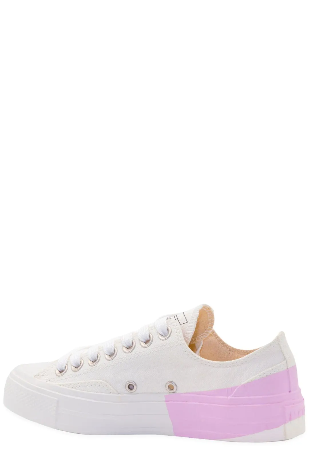 MSGM Paint Printed Lace-Up Sneakers