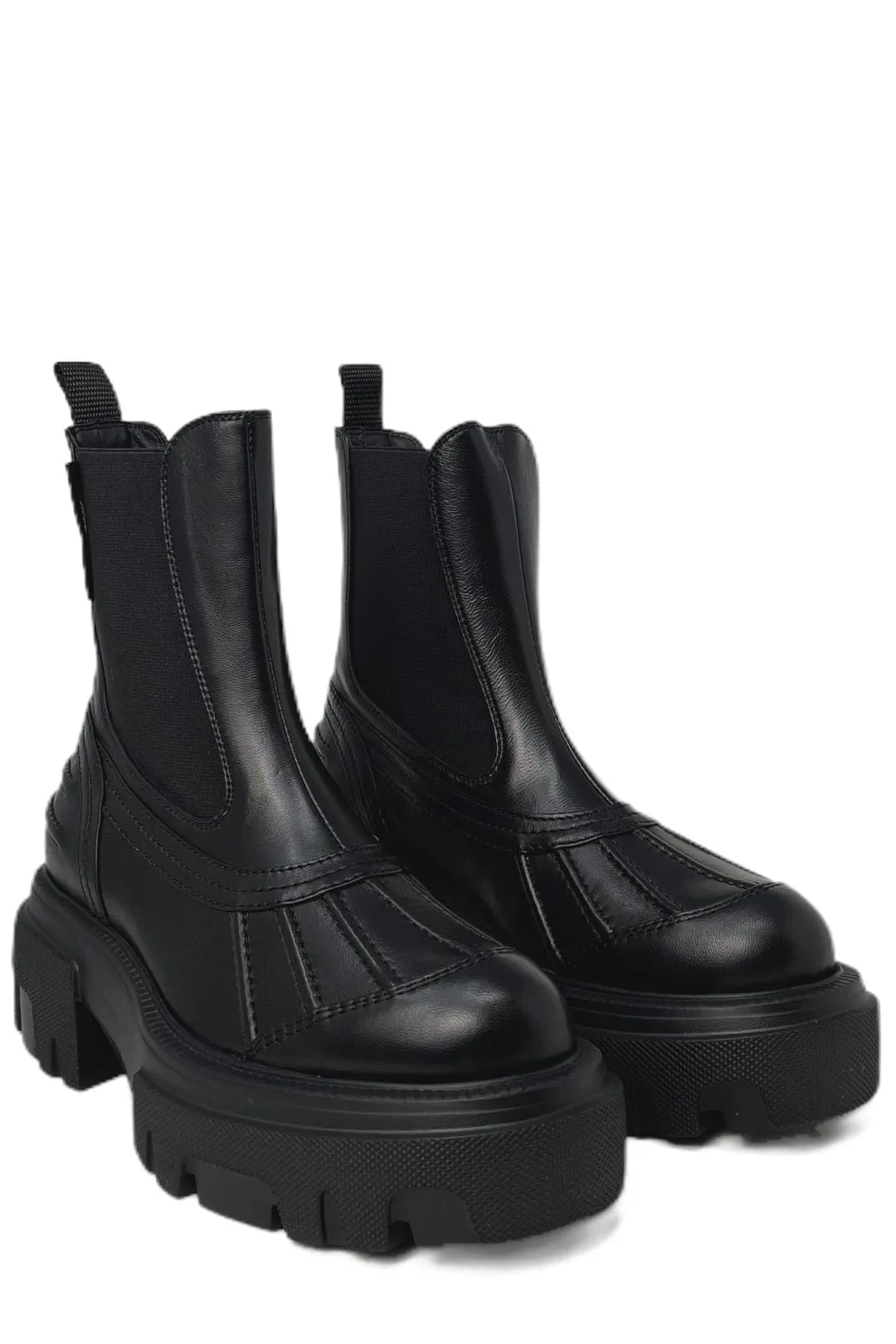 MSGM Round Toe Ankle Boots