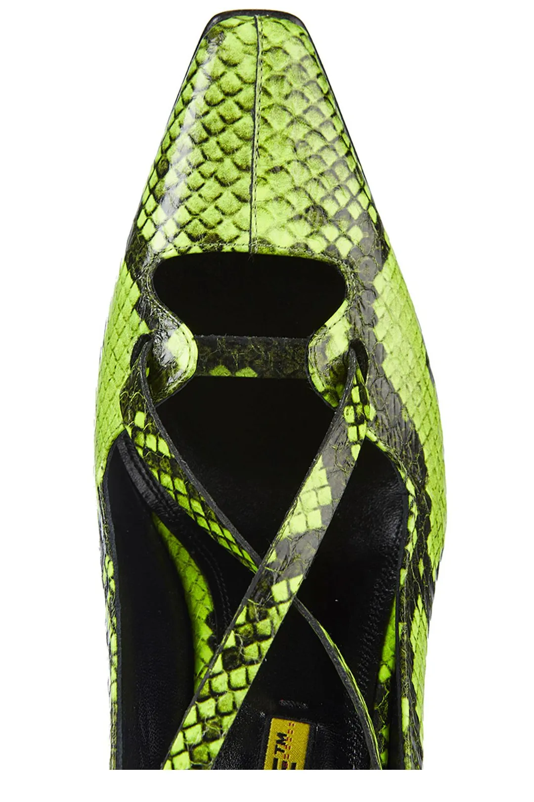 Off-White Embossed Ankle Strap Sandals