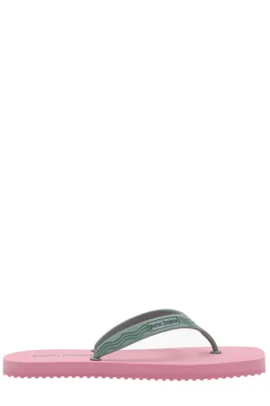 Palm Angels Logo Printed Flip Flops