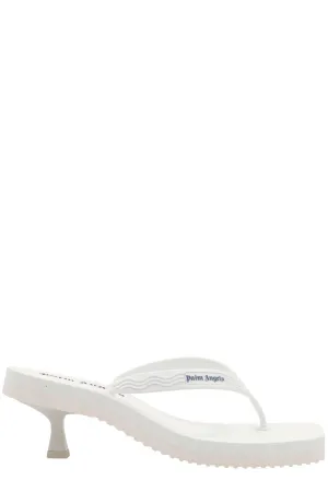 Palm Angels Logo Printed Heel Flip Flops