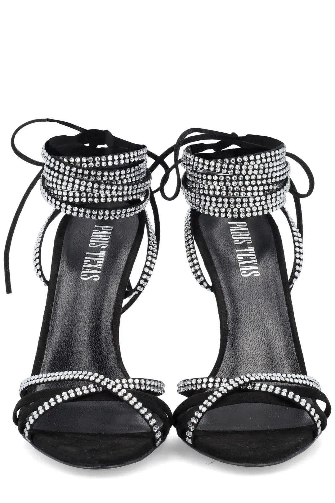 Paris Texas Embellished Crossover Strap Sandals