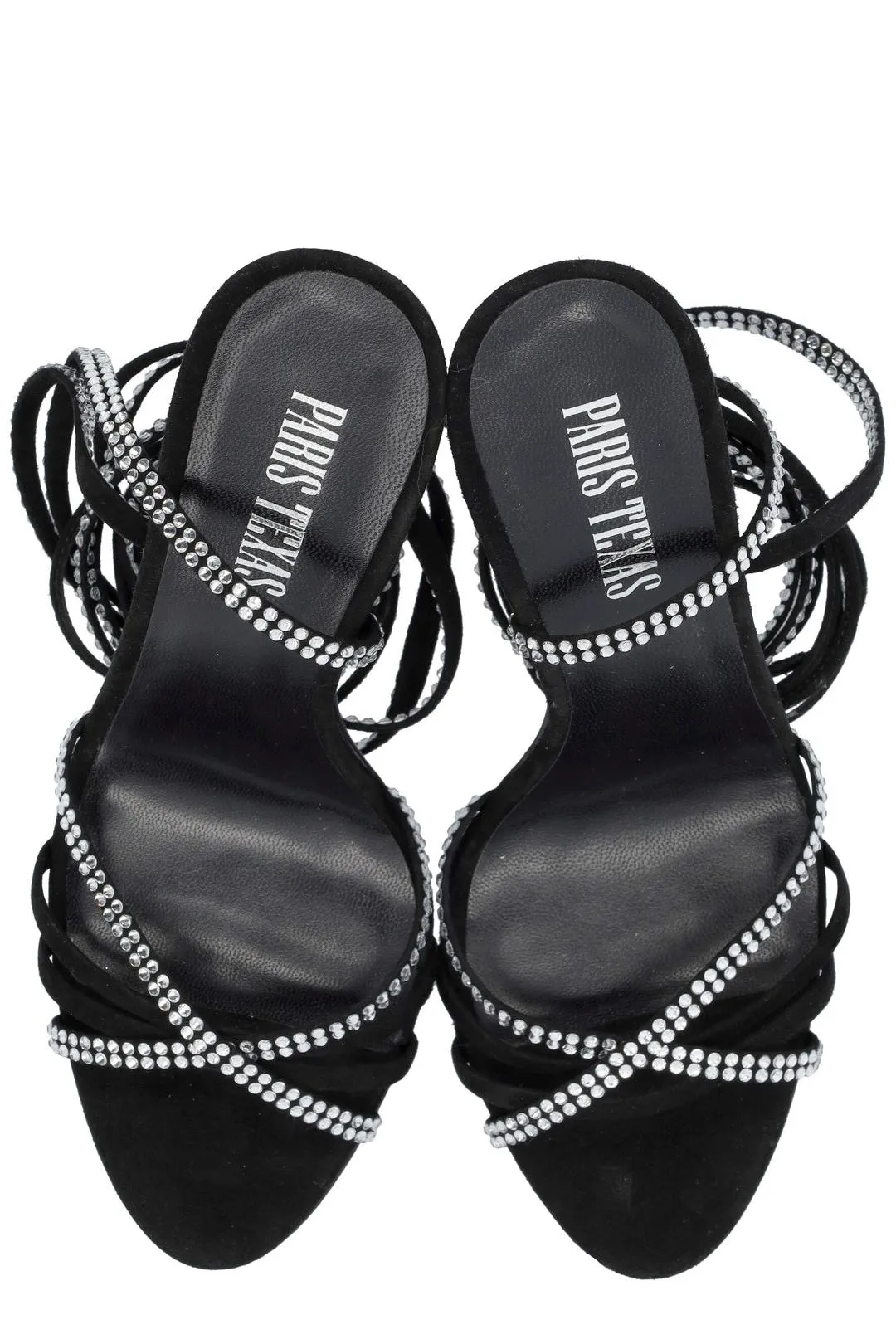 Paris Texas Embellished Crossover Strap Sandals