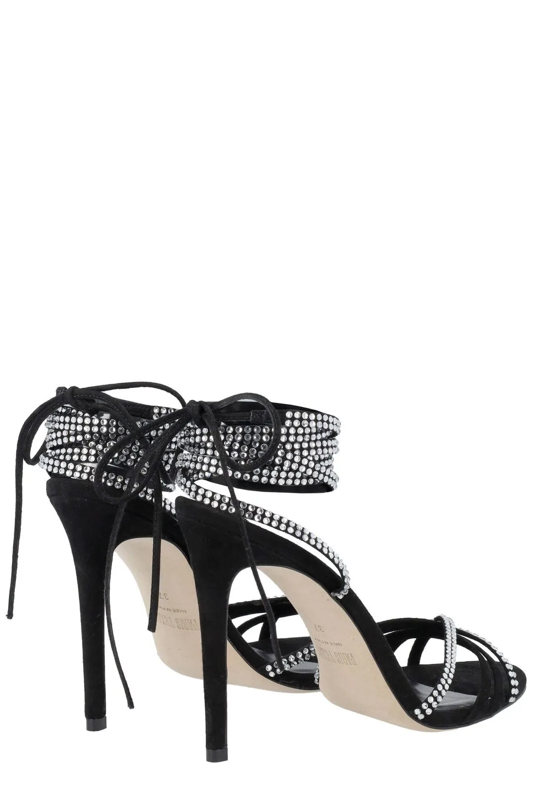 Paris Texas Embellished Crossover Strap Sandals