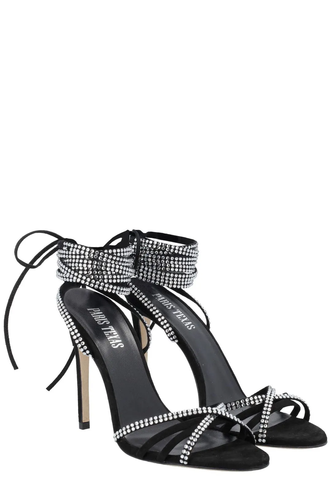 Paris Texas Embellished Crossover Strap Sandals