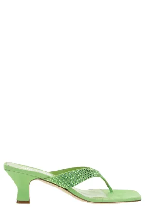Paris Texas Holly Kitten Heel Embellished Sandal