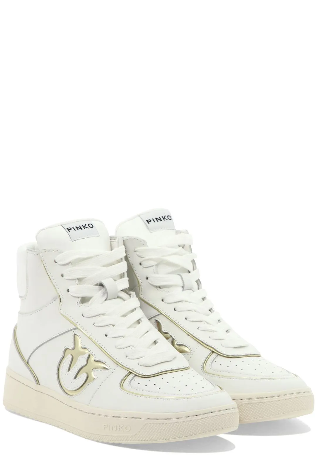 Pinko Logo Patch Lace-Up Sneakers