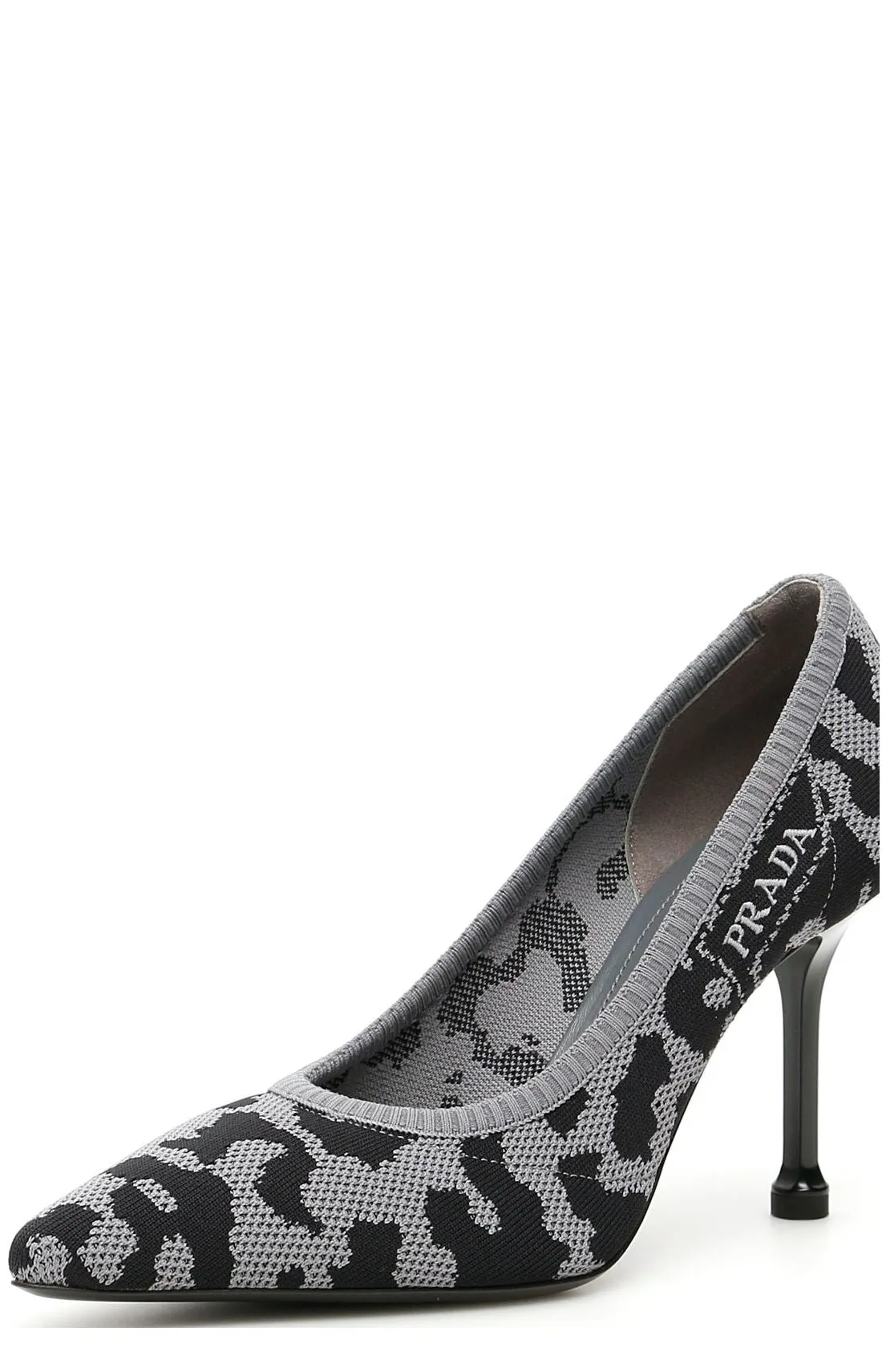 Prada Knitted Stiletto Heeled Pumps