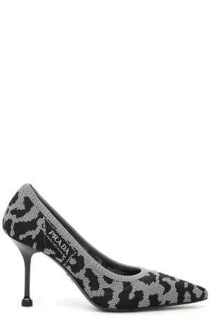 Prada Knitted Stiletto Heeled Pumps