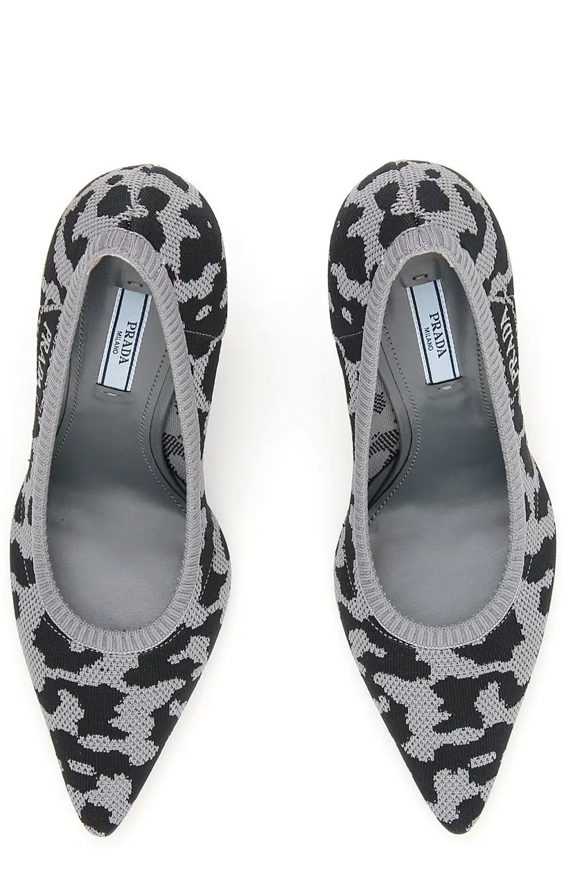 Prada Knitted Stiletto Heeled Pumps