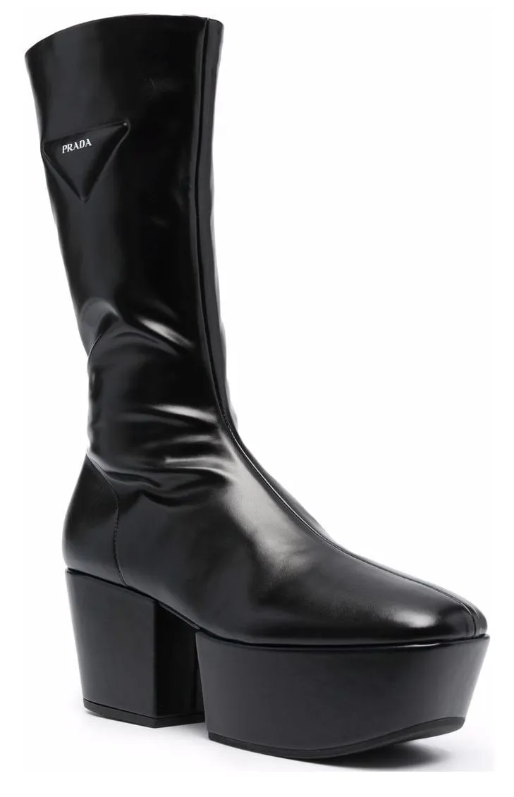 Prada Platform Mid-Calf Boots