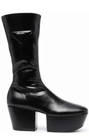 Prada Platform Mid-Calf Boots