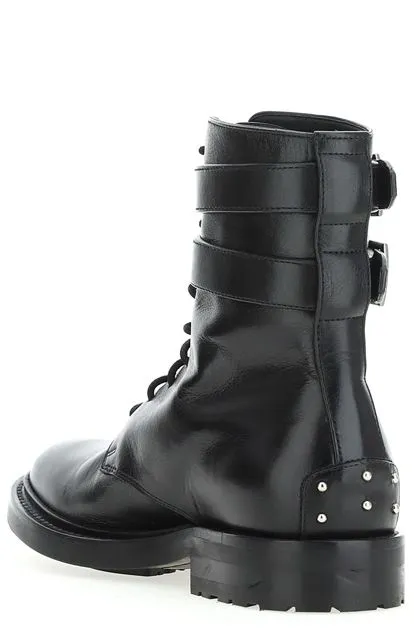 Saint Laurent Army Double Buckle Boots