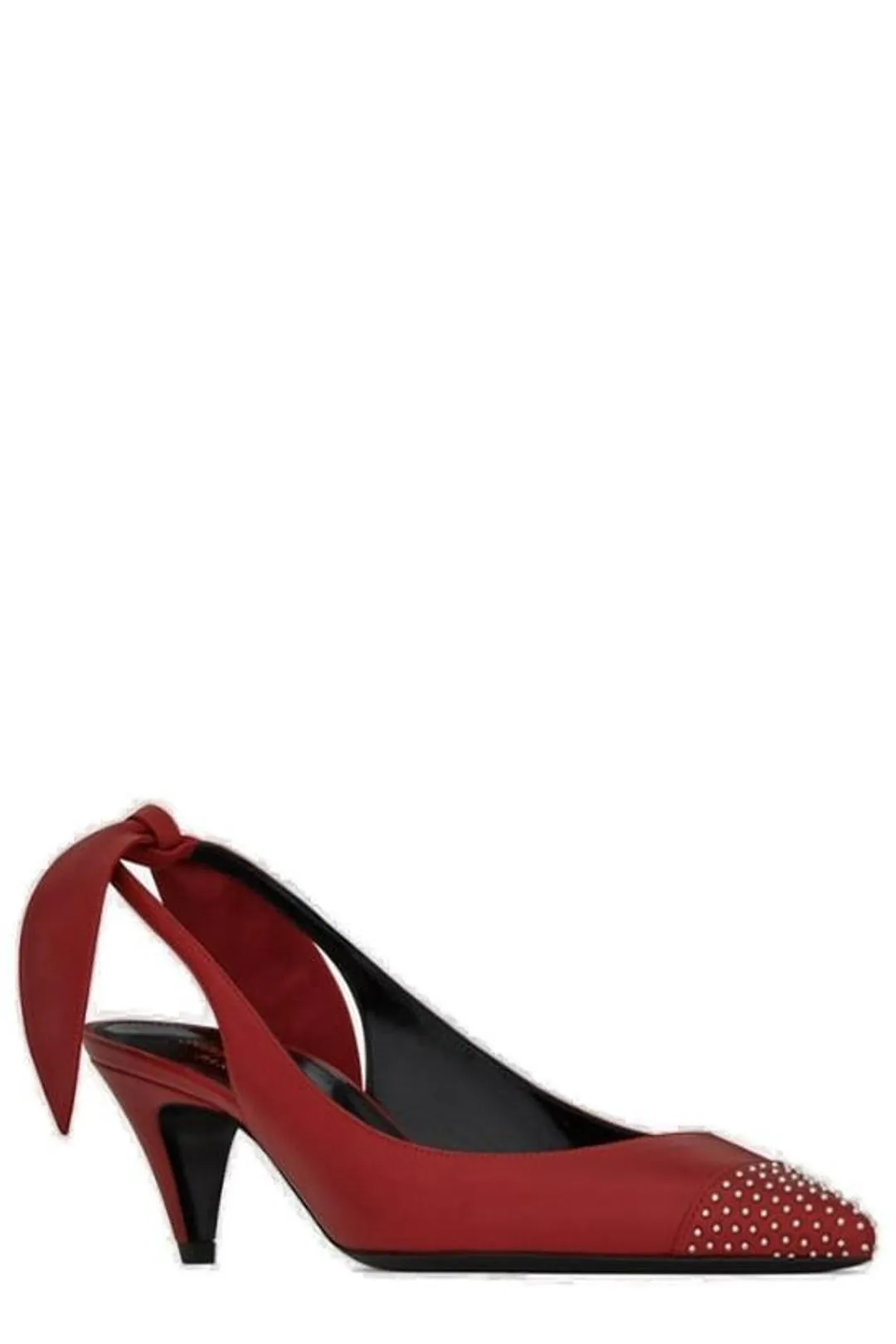 Saint Laurent Charlotte Studded Bow-Detailed Pumps