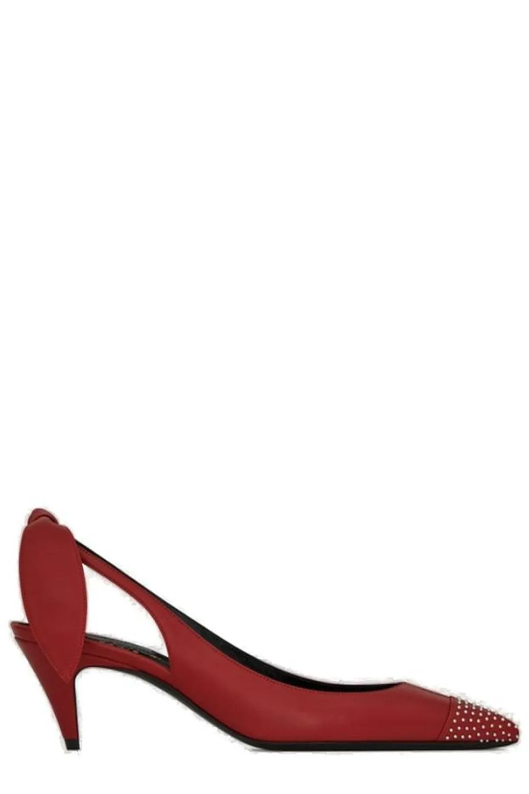 Saint Laurent Charlotte Studded Bow-Detailed Pumps