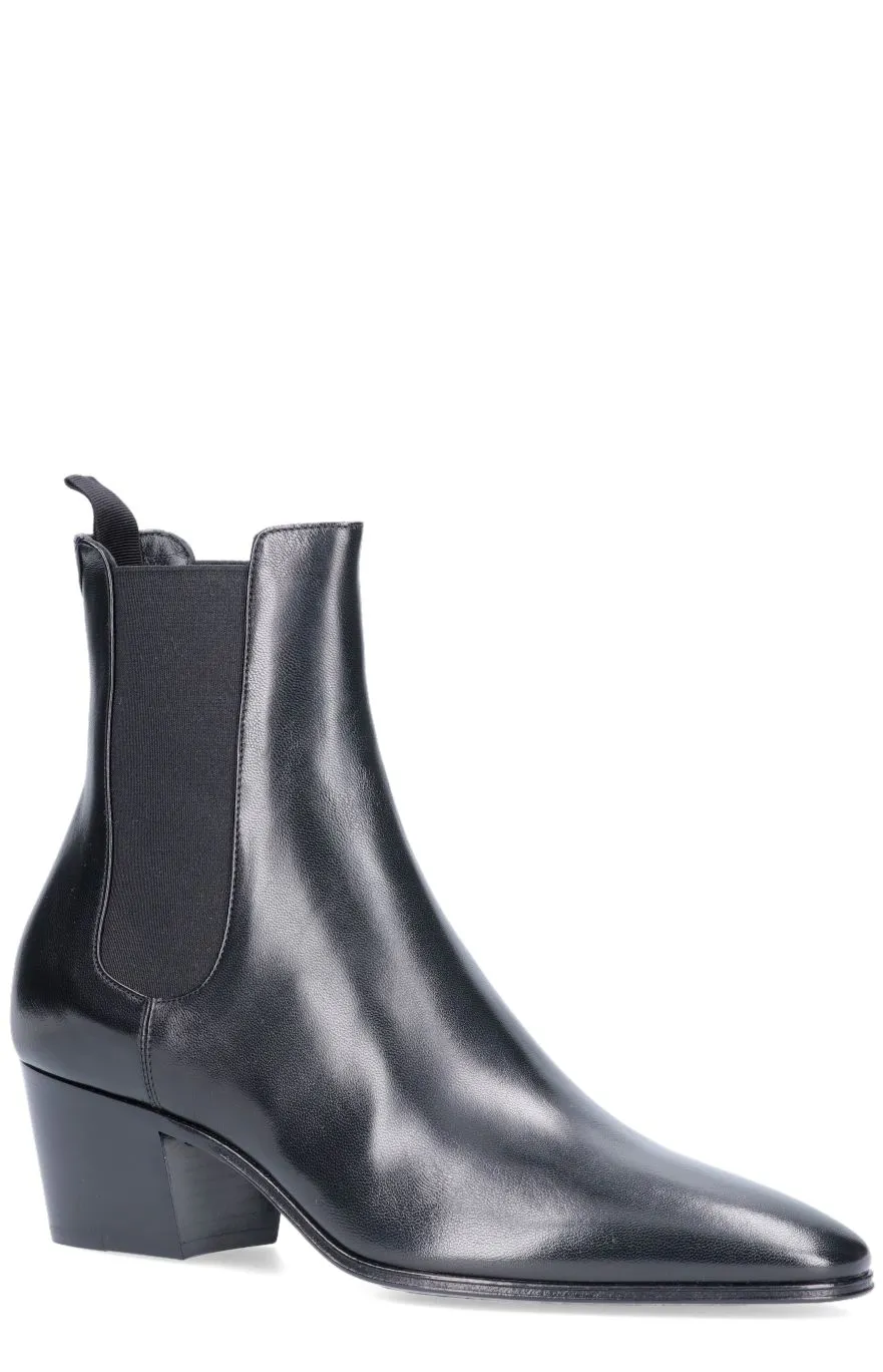 Saint Laurent Pointed Toe Chelsea Boots