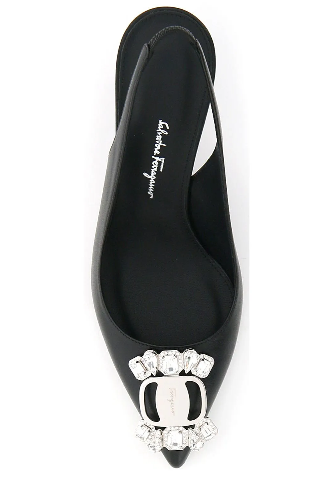 Salvatore Ferragamo Bejewelled Slingback Pumps
