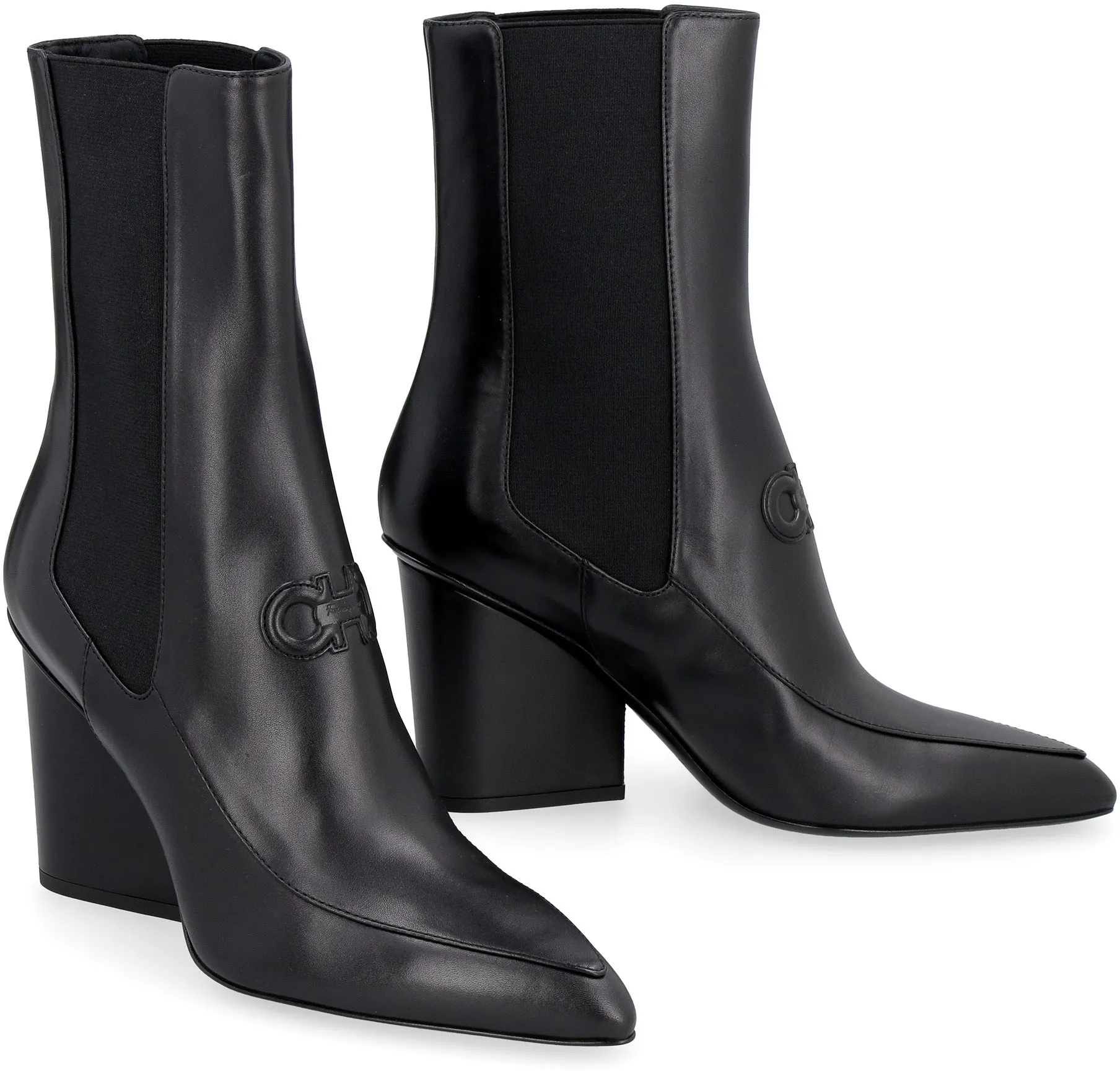Salvatore Ferragamo Gancini Ankle Boots