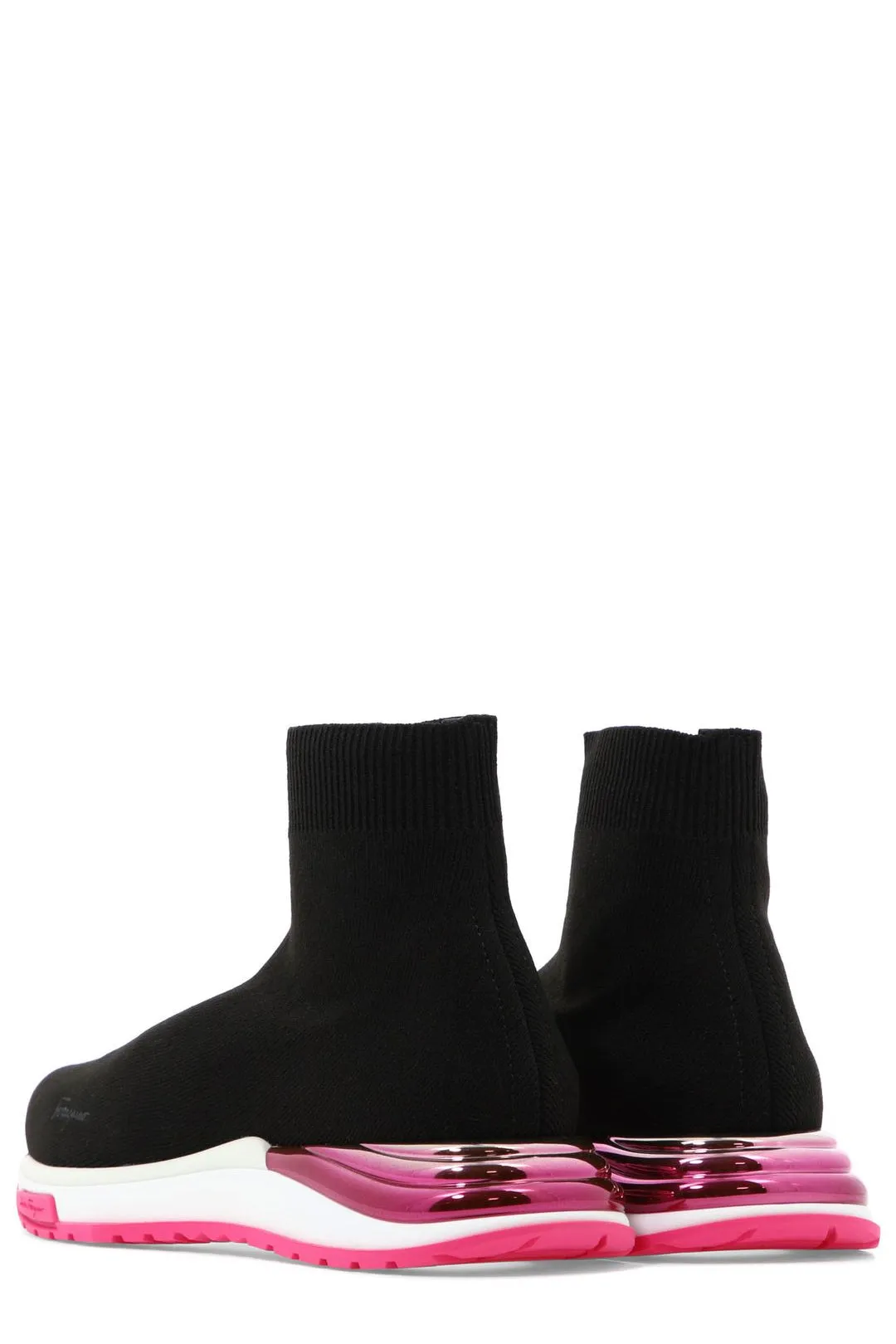 Salvatore Ferragamo Logo Embellished Sock Sneakers