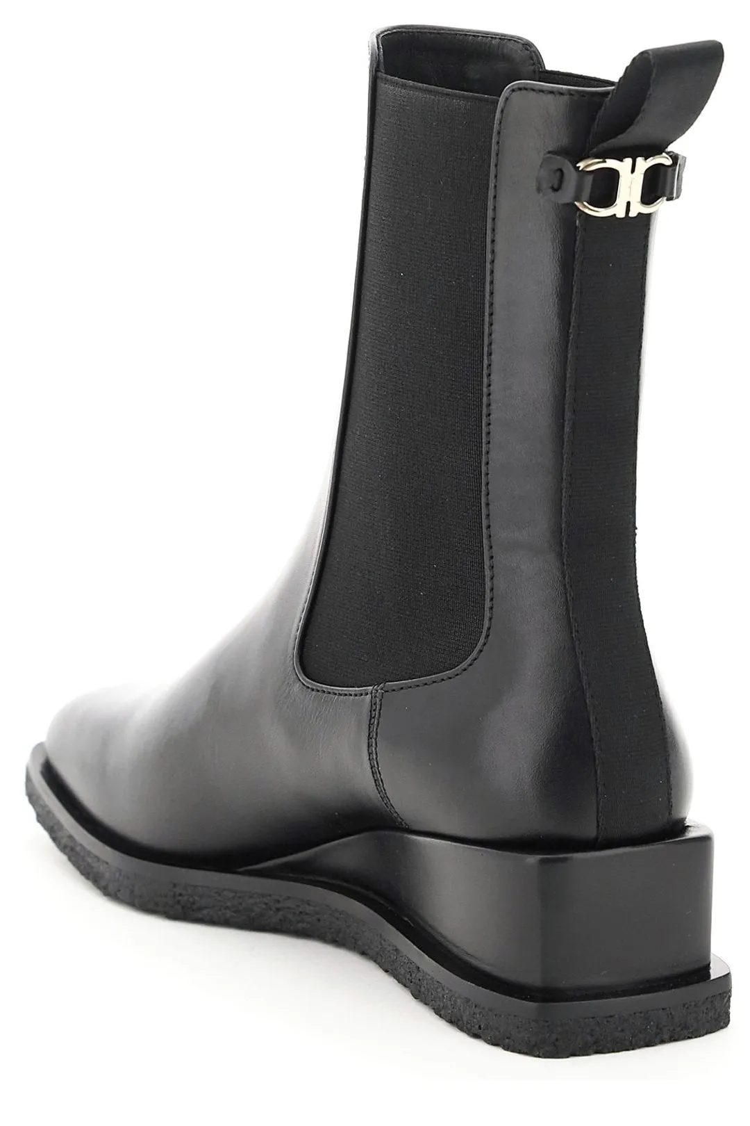 Salvatore Ferragamo Logo Plaque Chelsea Boots