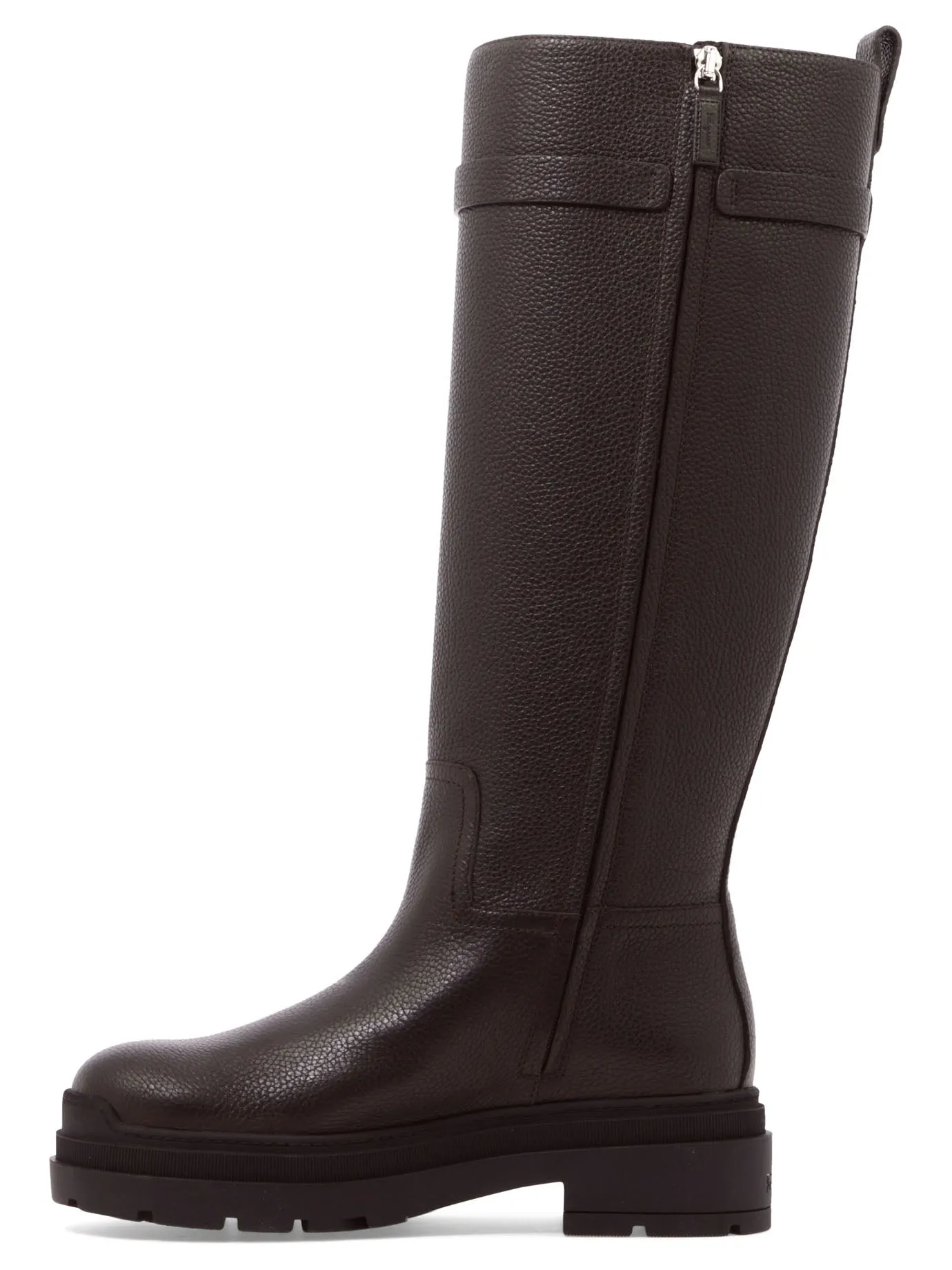 Salvatore Ferragamo Vara Chain Knee High Boots
