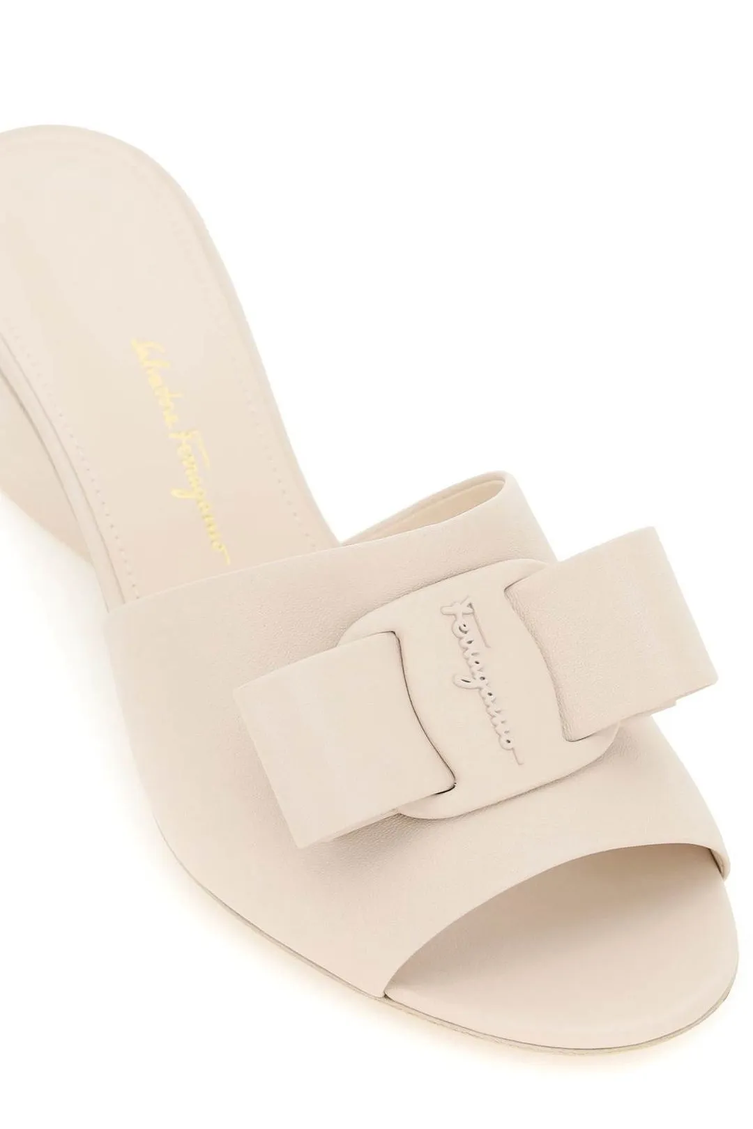 Salvatore Ferragamo Viva Bow Heeled Slides