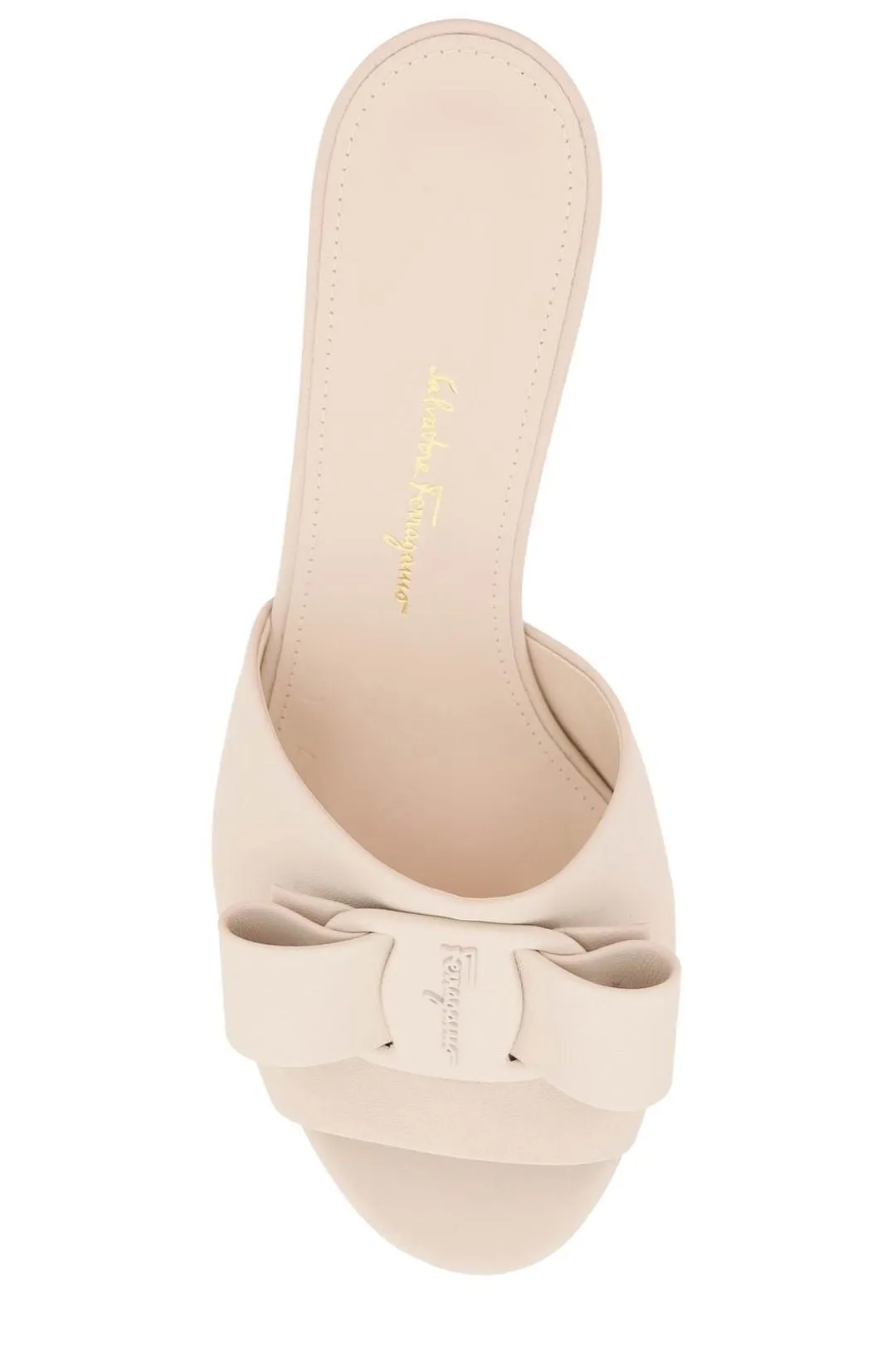Salvatore Ferragamo Viva Bow Heeled Slides