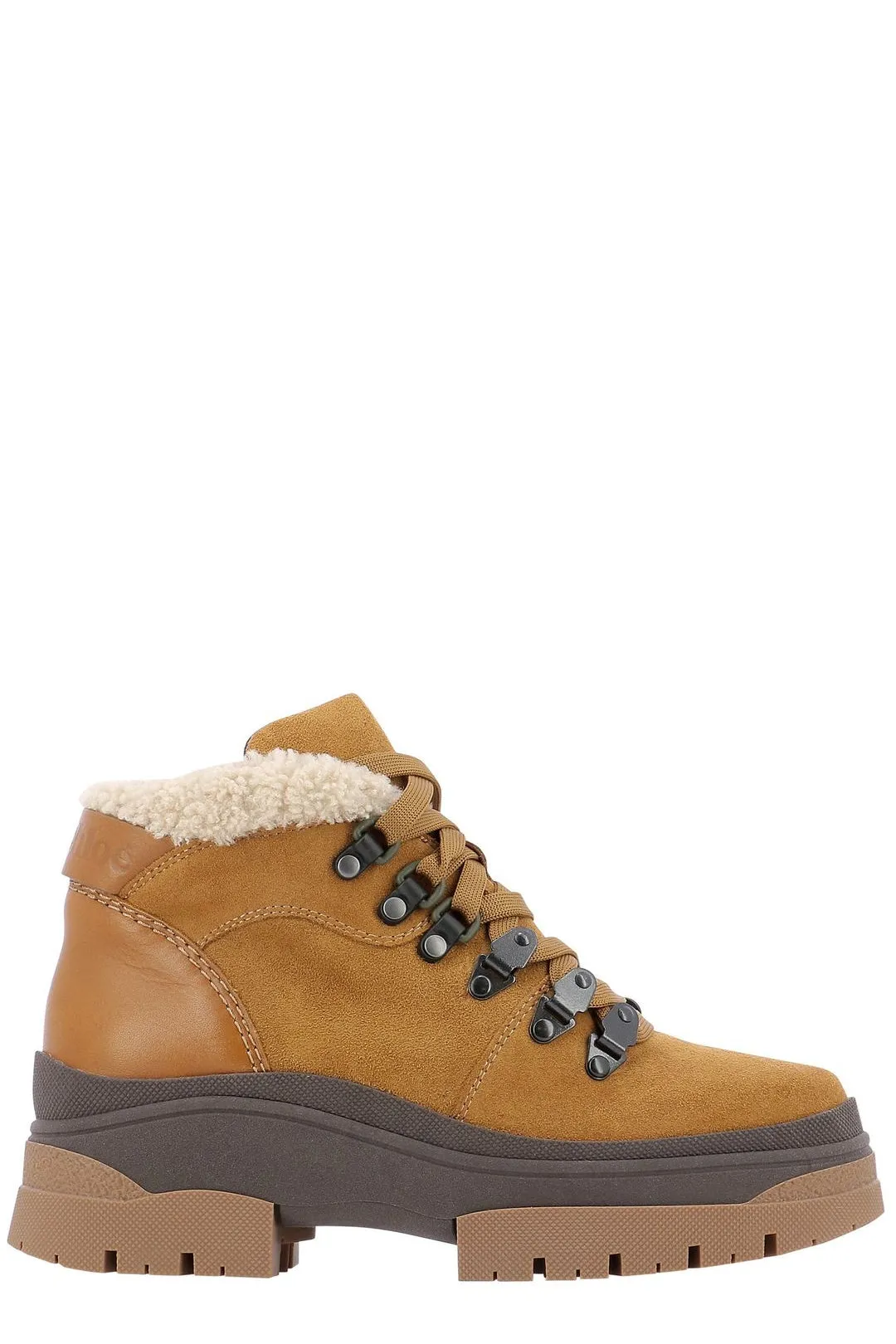 See by Chlo Round Toe Lace-Up Boots